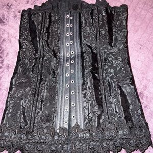 Black lace corset